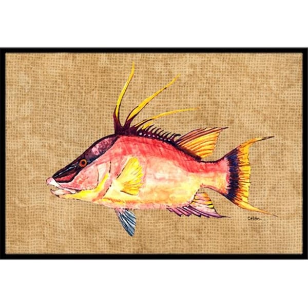 Carolines Treasures Carolines Treasures 8803JMAT 24 x 36 In. Hog Snapper Indoor or Outdoor Mat 8803JMAT - main